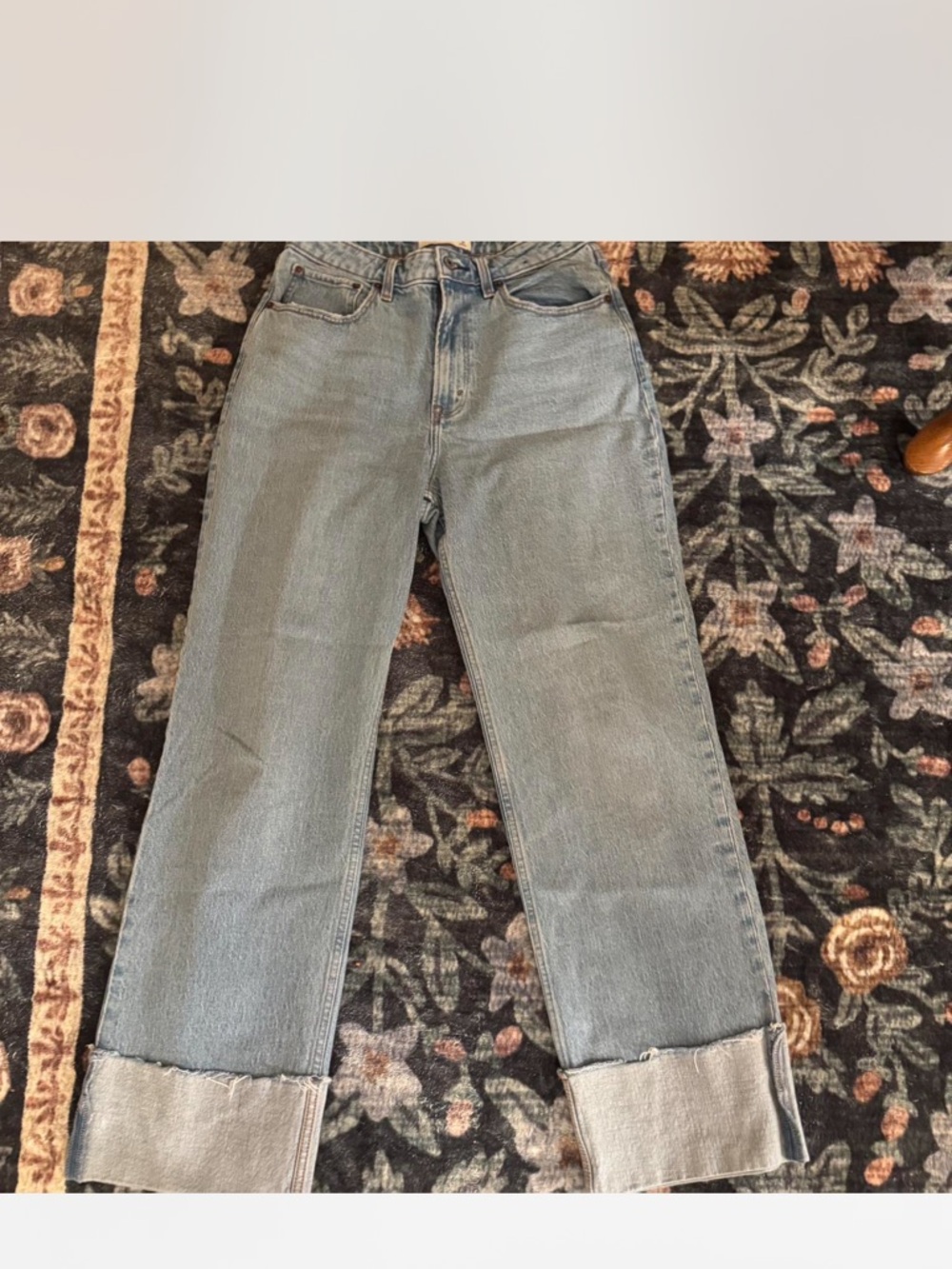 Abercrombie & Fitch Straight Leg Jeans in Light Blue